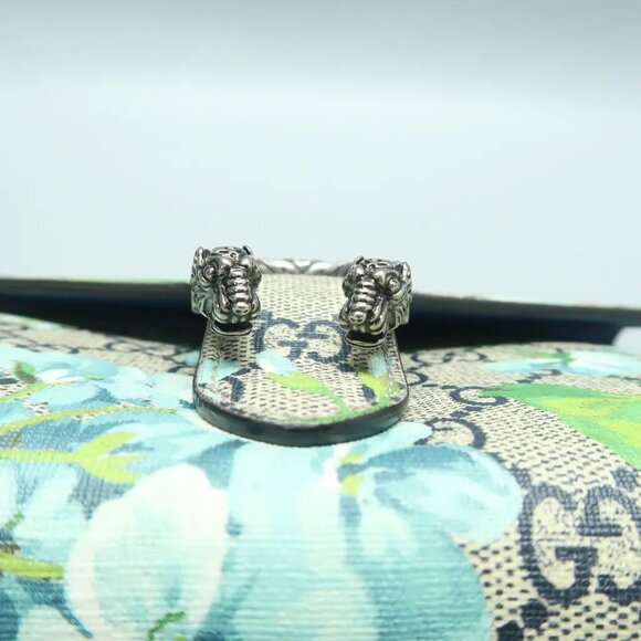 100% Auth GUCCI Dionysus Chain Wallet Blue Blooms Canvas Shoulder Bag 922-121324 - Picture 5 of 12